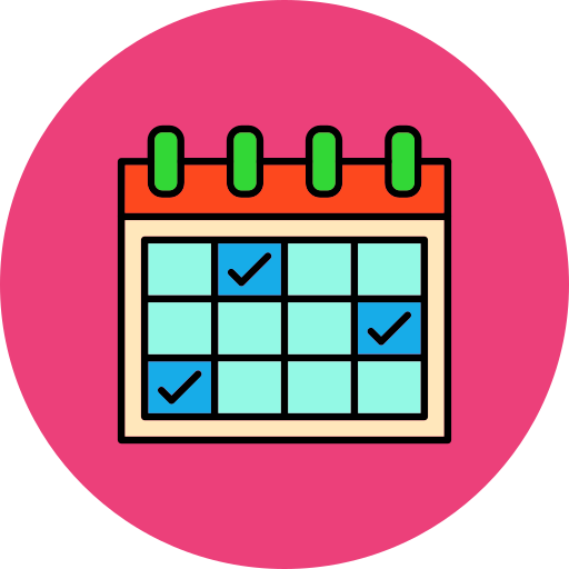 Schedule Generic color lineal-color icon