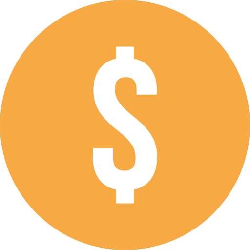 znak dolara Generic color fill ikona