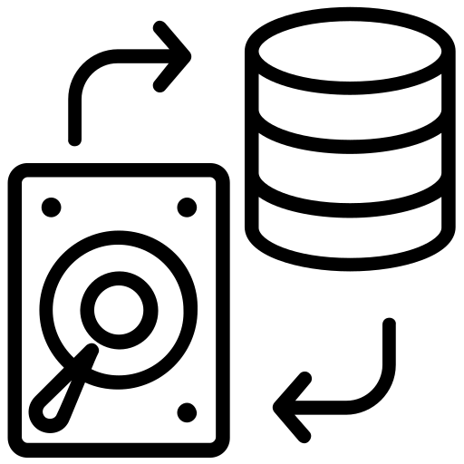 데이터 저장고 Generic black outline icon