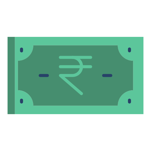 rupia indiana Generic color fill icona