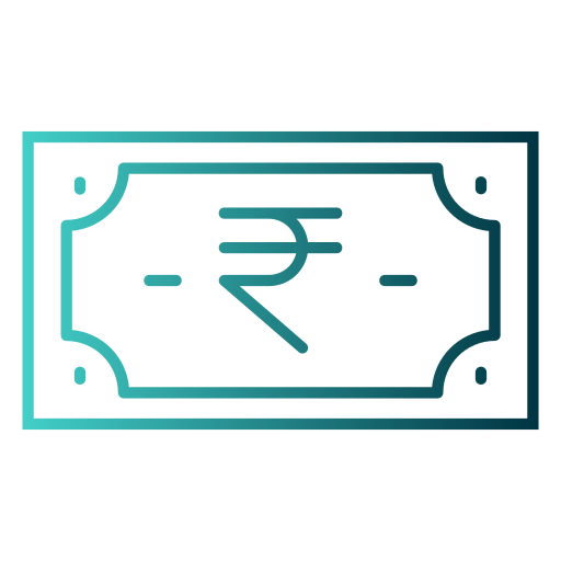Indian rupee Generic gradient outline icon