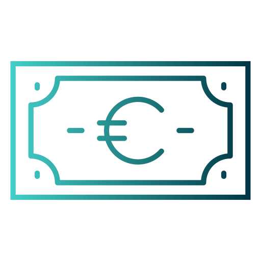 Euro Generic gradient outline icon