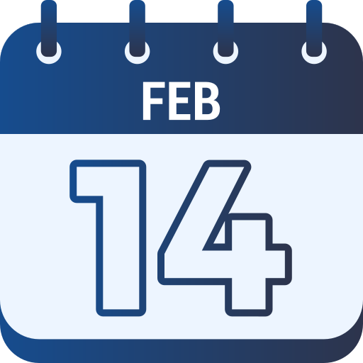 14 februari Generic gradient fill icoon