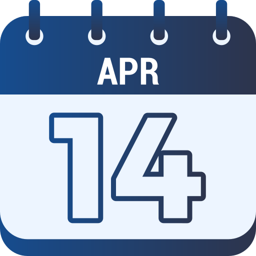 April 14 Generic gradient fill icon