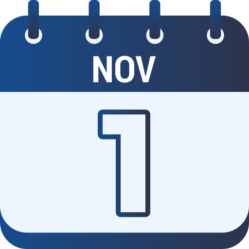 November 1 Generic gradient fill icon