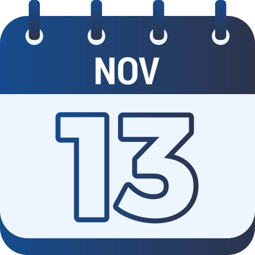 13 de noviembre Generic gradient fill icono