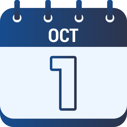 1 oktober Generic gradient fill icoon