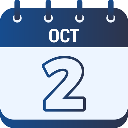 2 oktober Generic gradient fill icoon