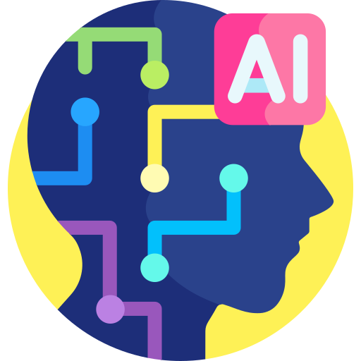 sztuczna inteligencja Detailed Flat Circular Flat ikona