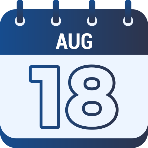 August 18 Generic gradient fill icon
