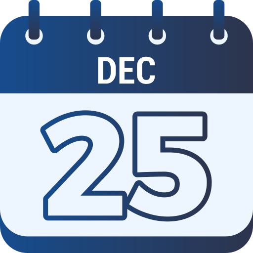 25 grudnia Generic gradient fill ikona