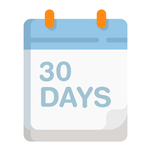 30 dagen Generic color fill icoon