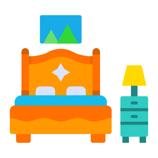 Bedroom Generic color fill icon