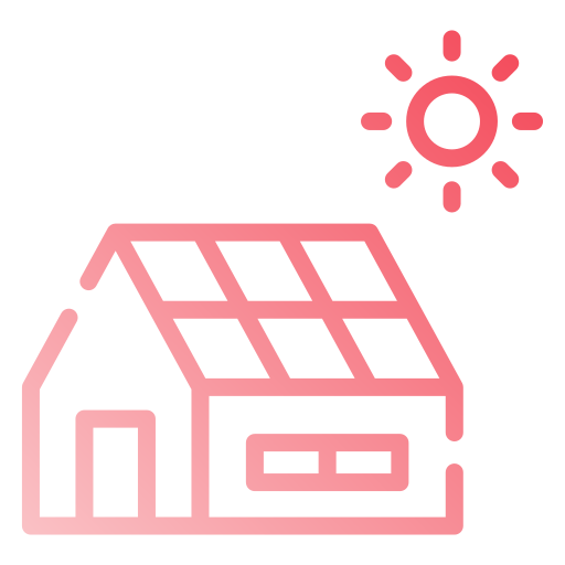 zonne huis Generic gradient outline icoon