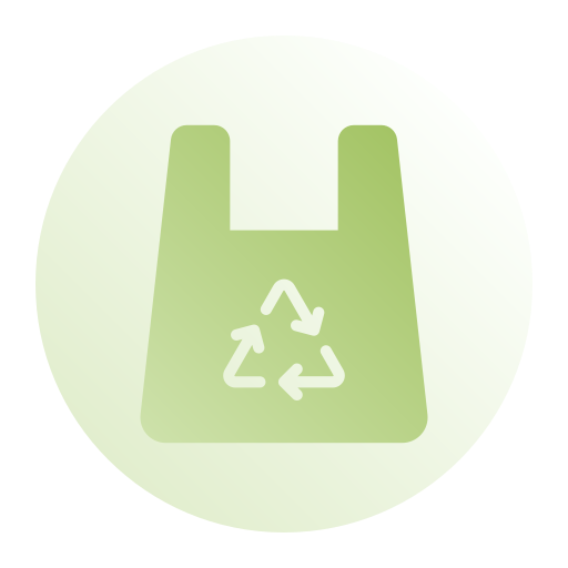 bolsa de reciclaje Generic gradient fill icono