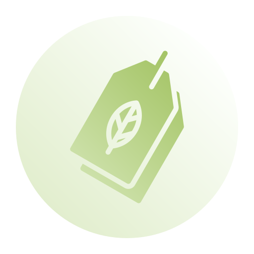 Eco tag Generic gradient fill icon