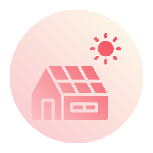 Solar house Generic gradient fill icon