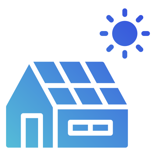 maison solaire Generic gradient fill Icône