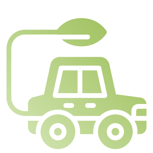 ekologiczny samochód Generic gradient fill ikona