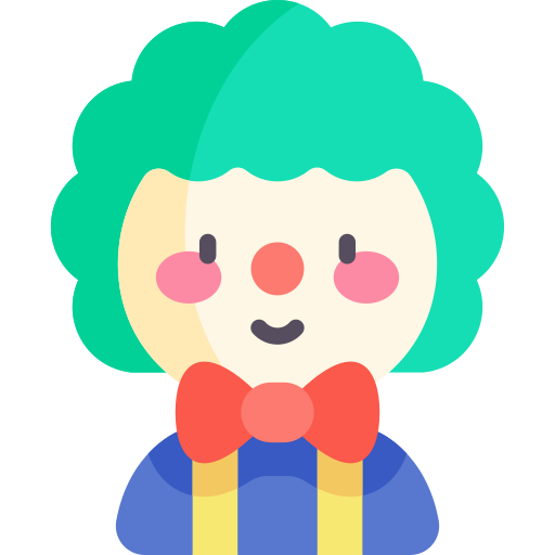 clown Kawaii Flat icoon