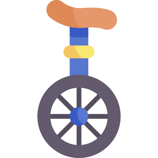 一輪車 Kawaii Flat icon