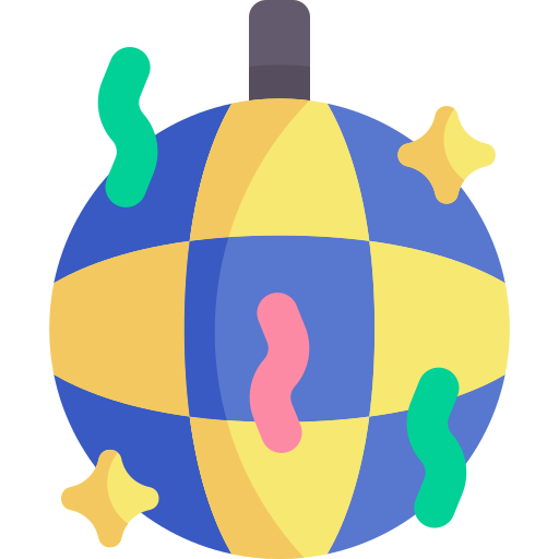 disco ball Kawaii Flat icon