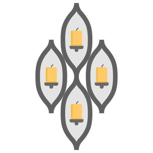lámpara de pared Generic color fill icono