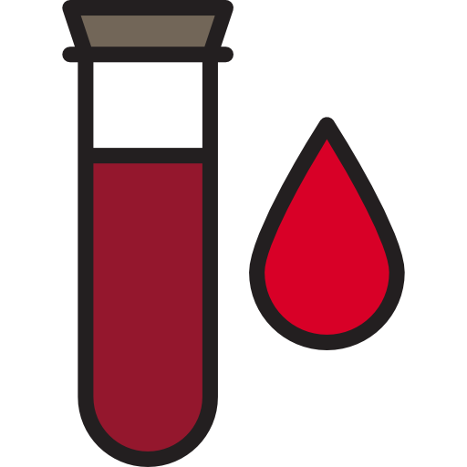Blood test srip Lineal Color icon