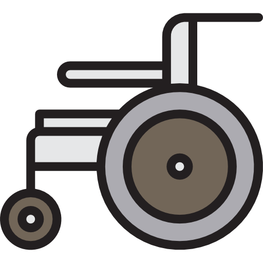 silla de ruedas srip Lineal Color icono