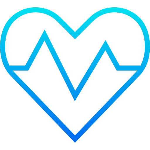 frequenza cardiaca srip Gradient icona