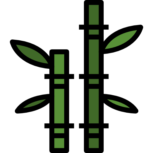 bambú Surang Lineal Color icono
