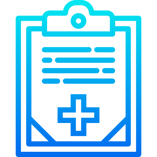 historial médico srip Gradient icono