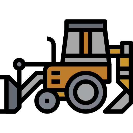 bulldozer Surang Lineal Color icoon