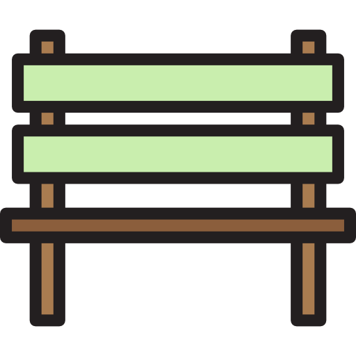 벤치 srip Lineal Color icon