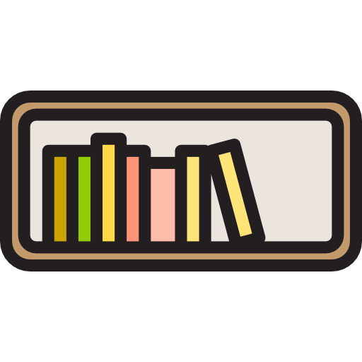 Book shelf srip Lineal Color icon