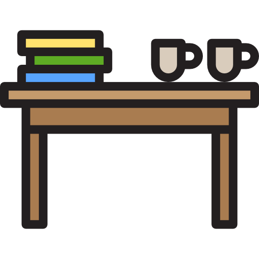 mesa de café srip Lineal Color icono