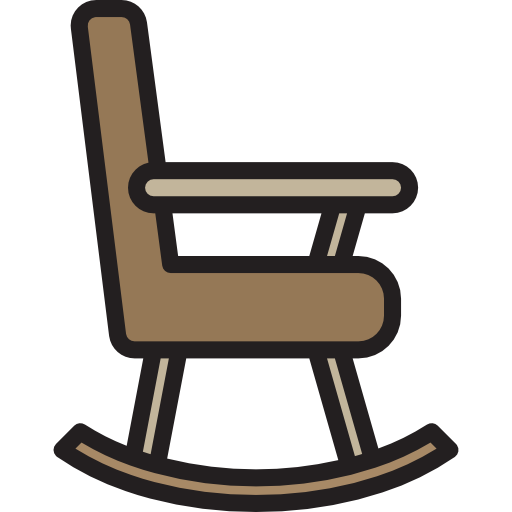 Rocking chair srip Lineal Color icon