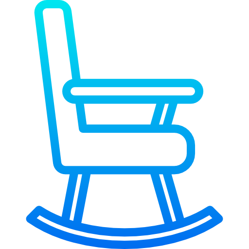 bujane krzesło srip Gradient ikona