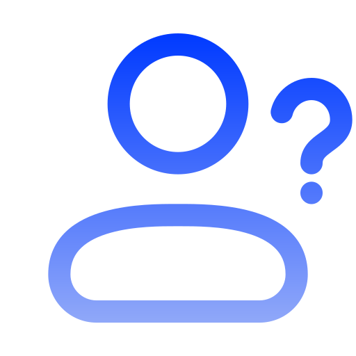 vraag Generic gradient outline icoon