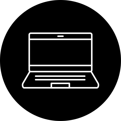 ordenador portátil Generic black fill icono