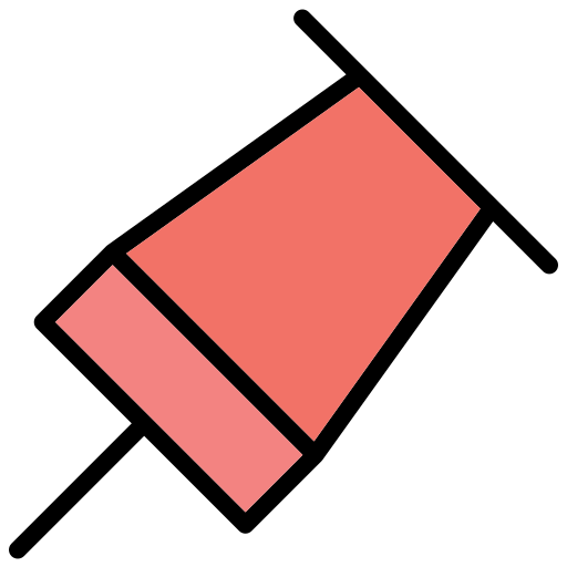 プッシュピン Generic color lineal-color icon