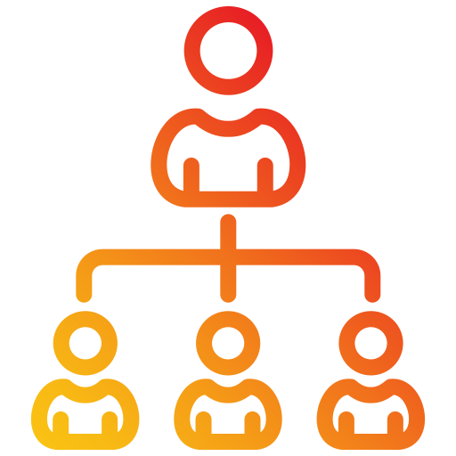 struktura organizacyjna Generic gradient outline ikona