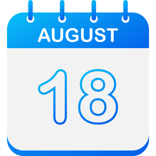 18 sierpnia Generic gradient fill ikona