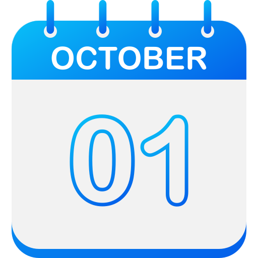 1 oktober Generic gradient fill icoon