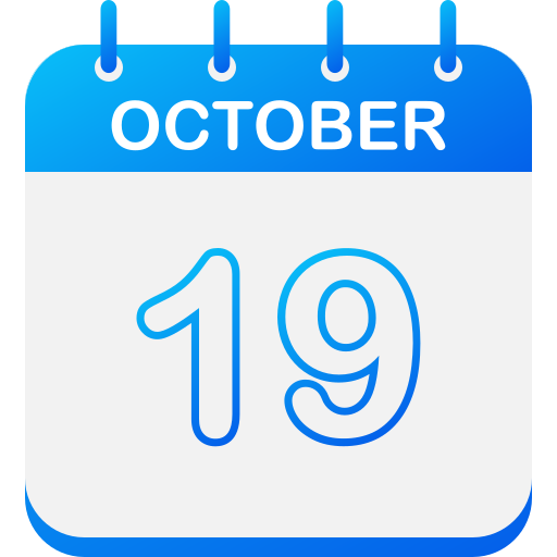 19. oktober Generic gradient fill icon