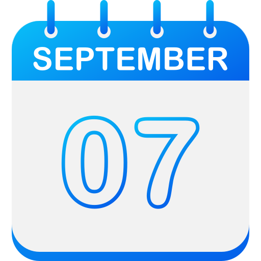 September 7 Generic gradient fill icon