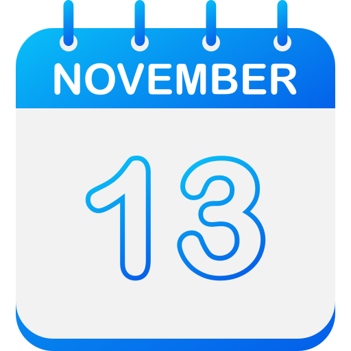 November 13 Generic gradient fill icon