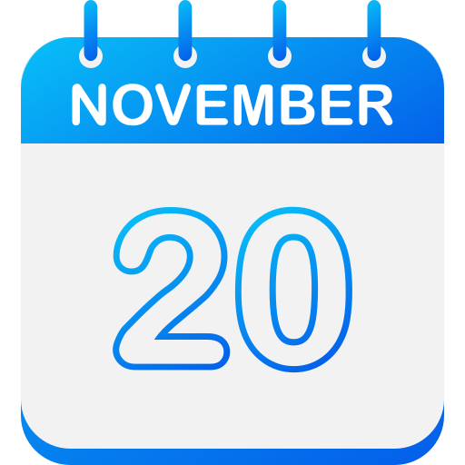 November 20 Generic gradient fill icon