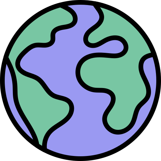지구 행성 Generic color lineal-color icon