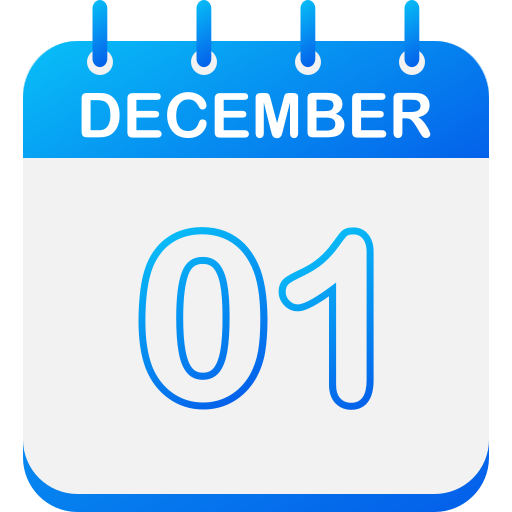 December 1 Generic gradient fill icon